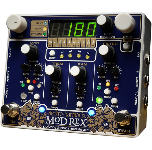 Electro Harmonix MOD REX Polyrhythmic Modulator Effects Pedal